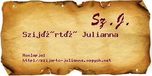 Szijártó Julianna névjegykártya