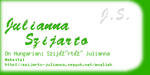 julianna szijarto business card